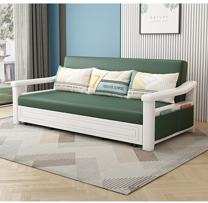 安王妃沙发床实木沙发床两用可折叠沙发床小户型多功能推拉现代简约