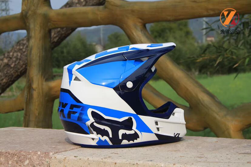 18款foxv1越野摩托车初级头盔越野atv utv林道耐力男女四级盔 fox橙