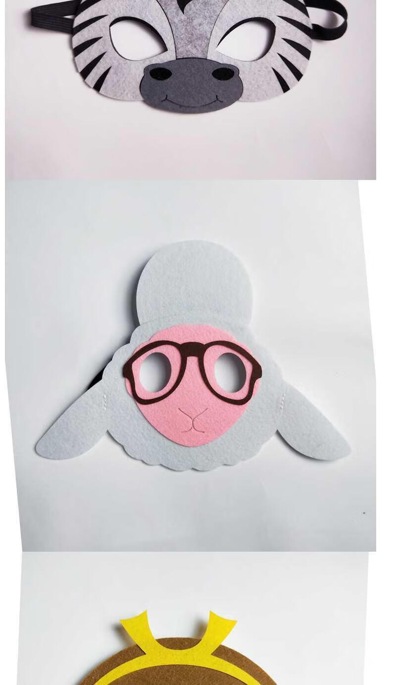 【万圣节】儿童动物十二生肖不织布面具圣诞万圣节日表演老鼠牛猪狗马