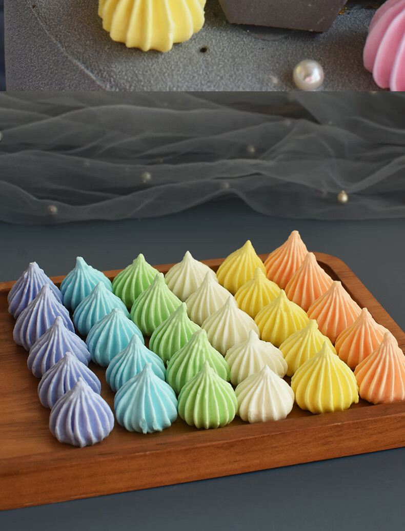 橙伯乐 马琳糖装饰休闲零食水果钻石蛋白糖彩虹糖生日装扮 蛋白糖粉白