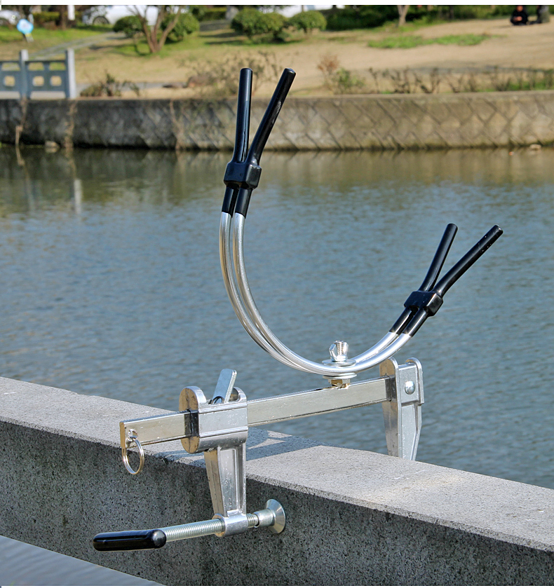 桥钓炮台支架配件多功能便携船钓鱼竿炮台架杆器装备筏钓筏竿支架19cm