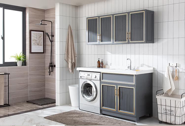 柜脸盆一体组合洗衣机柜洗手台面水槽柜子水池1米高低单门左右备注