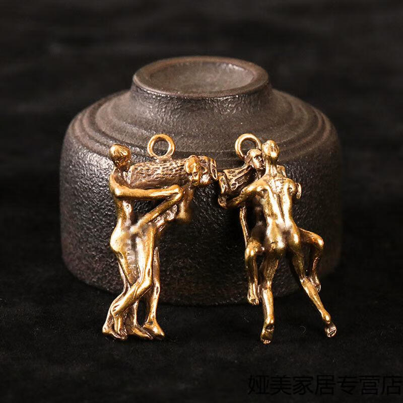 可狄 实心夫妻男女情趣摆件品仿古挑逗床上小铜人吊坠挂件全套 款式七