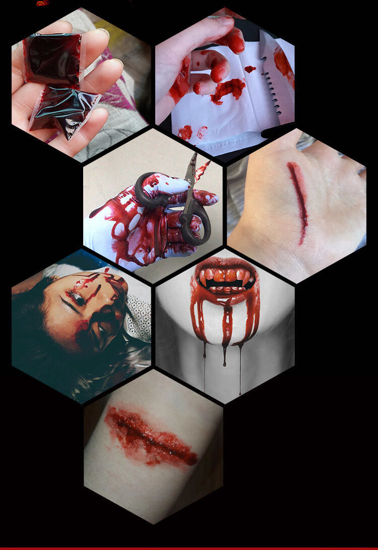 神孩子 万圣节吐血道具假血血液假血浆假血袋假血包逼真吓人受伤整蛊