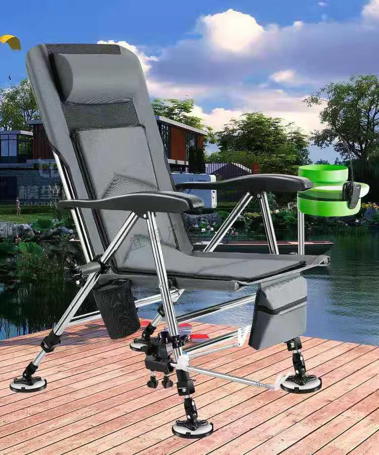 连球2021欧式钓椅钓蹬加长腿新款多功能钓椅全套折叠轻便钓鱼躺椅空钩
