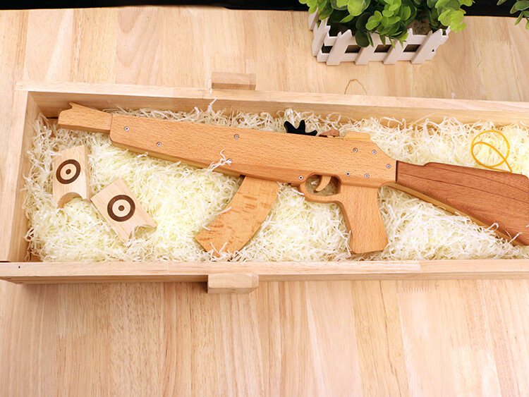 木头皮筋枪 皮筋枪 创意玩具 连发木枪 木制玩具 软弹木头枪 枪 500