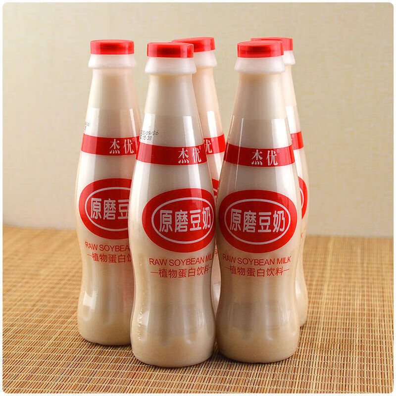 杰优原磨豆奶 330ml*12瓶整箱广东原味豆奶植物蛋白饮料营养早餐饮品