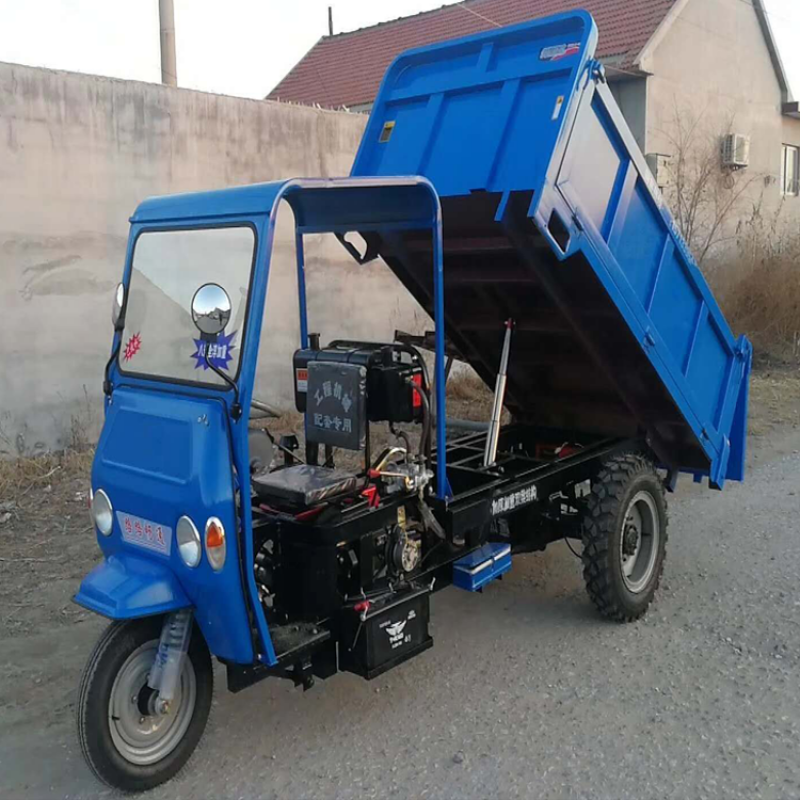 京选推荐柴油三轮车建筑运输工地小型车农用爬坡载重王自卸翻斗养殖三