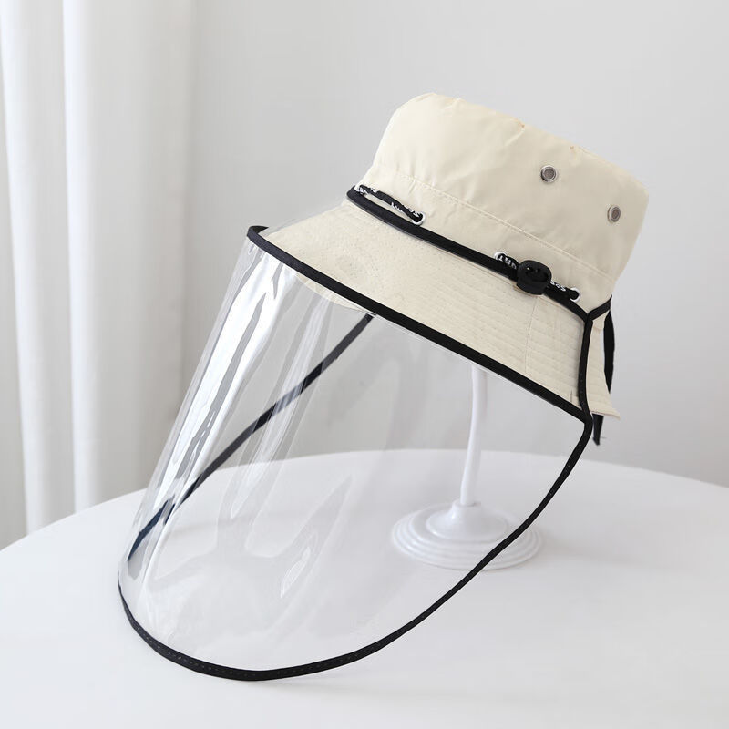 新品遮雨帽户外防飞沫面罩厨房炒菜挡油烟防油溅帽可以拆卸面部口罩