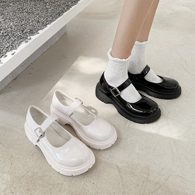 jk日系小皮鞋女生学生大头鞋英伦厚底玛丽珍女制服大头圆头可爱增高