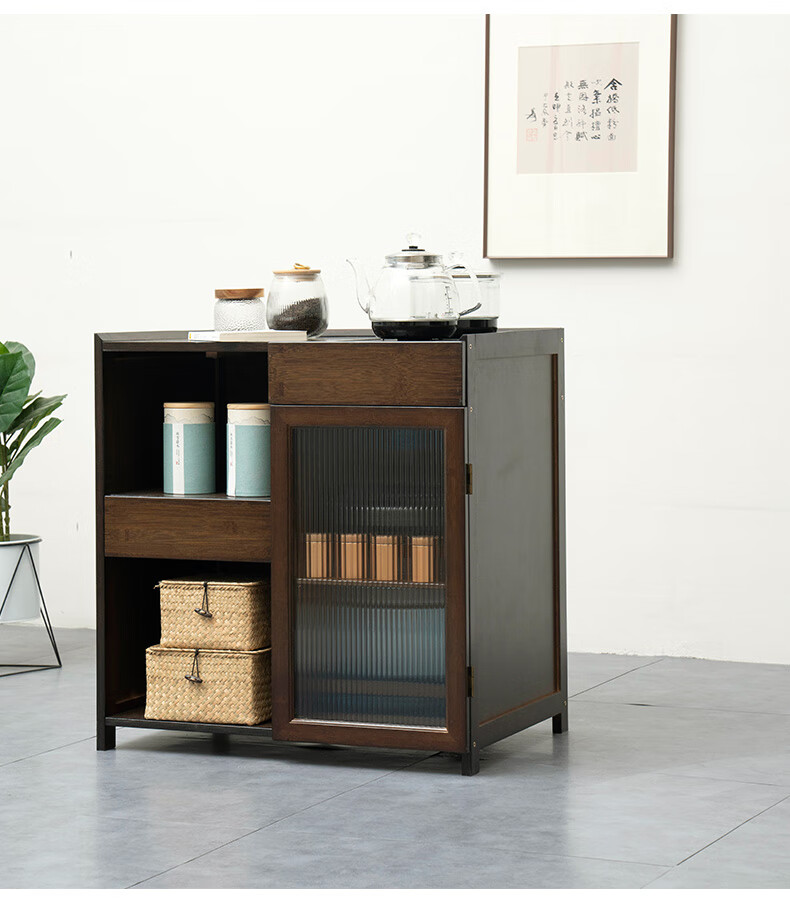 茶柜茶水柜立式茶水柜家用小茶台煮茶烧水泡茶一体办公室茶边柜茶叶