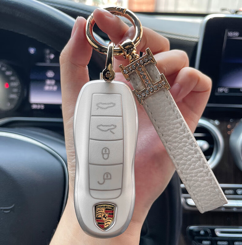 2021新款保时捷钥匙壳macan卡宴718限量版帕拉梅拉遥控taycan女男车套