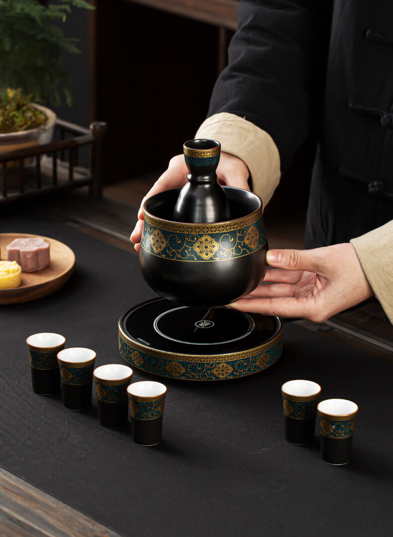 小米mi生态米家通用温酒器家用老式烫酒壶中式温酒壶煮酒器套装黄酒热