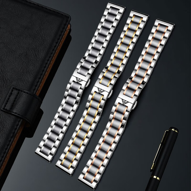 阿玛尼表带钢带ar11338 11319 11454 1909 2500手表链男女款11142