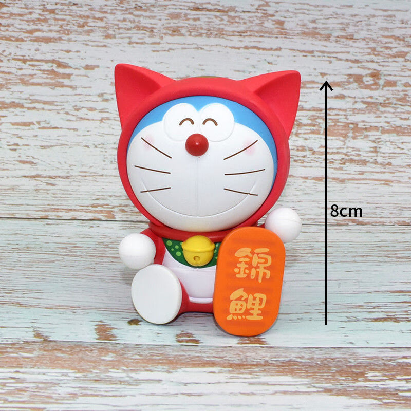 叮当猫摆件 哆啦a梦潮玩盲盒猫 福运猫 祈福 锦鲤猫礼物 一盒8个