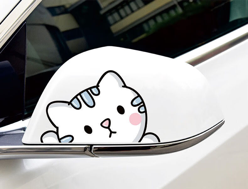 汽车贴纸可爱卡通车身个性车贴创意车门小划痕遮挡3d立体防水贴画趴趴