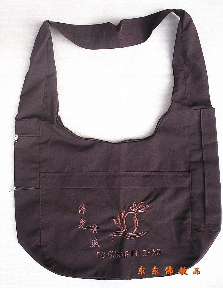 拜佛包月袋进香单肩牙包袋烧香袋僧普陀山居士佛佛教斜挎佛帆布包