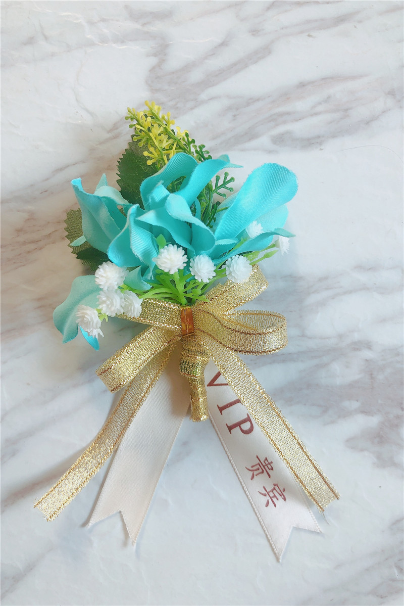 嘉宾襟花 会议年会活动开幕开业庆典婚礼贵宾花 商务k款 胸花【图片