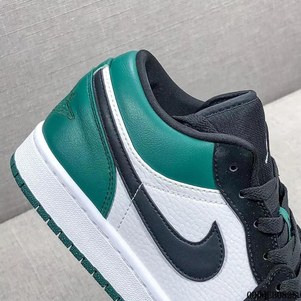 花千凝莆田纯原 黑绿脚趾倒钩烟灰体育白红乔1男女低帮篮球板鞋 aj1