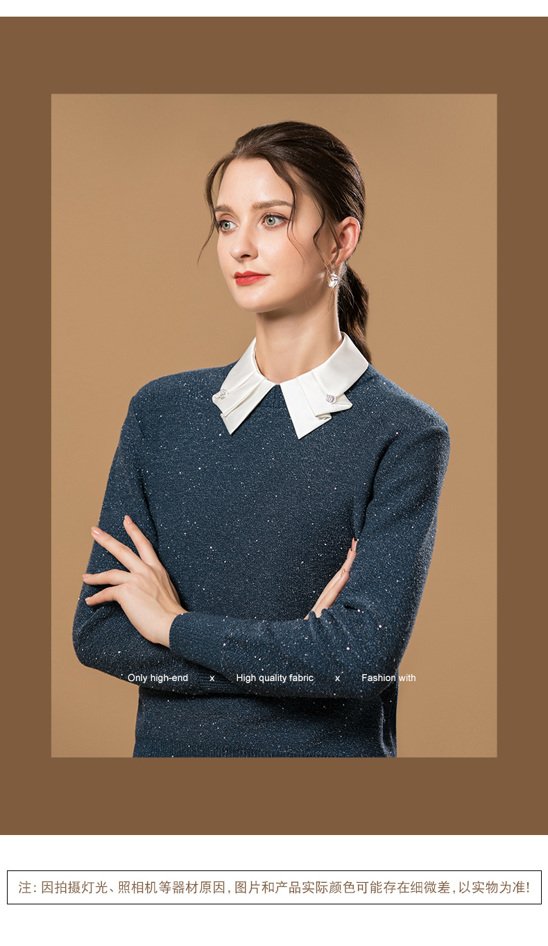 高端假衣领女白色多层装饰特色领配衣服领子打底多功能衬衫假领子米白