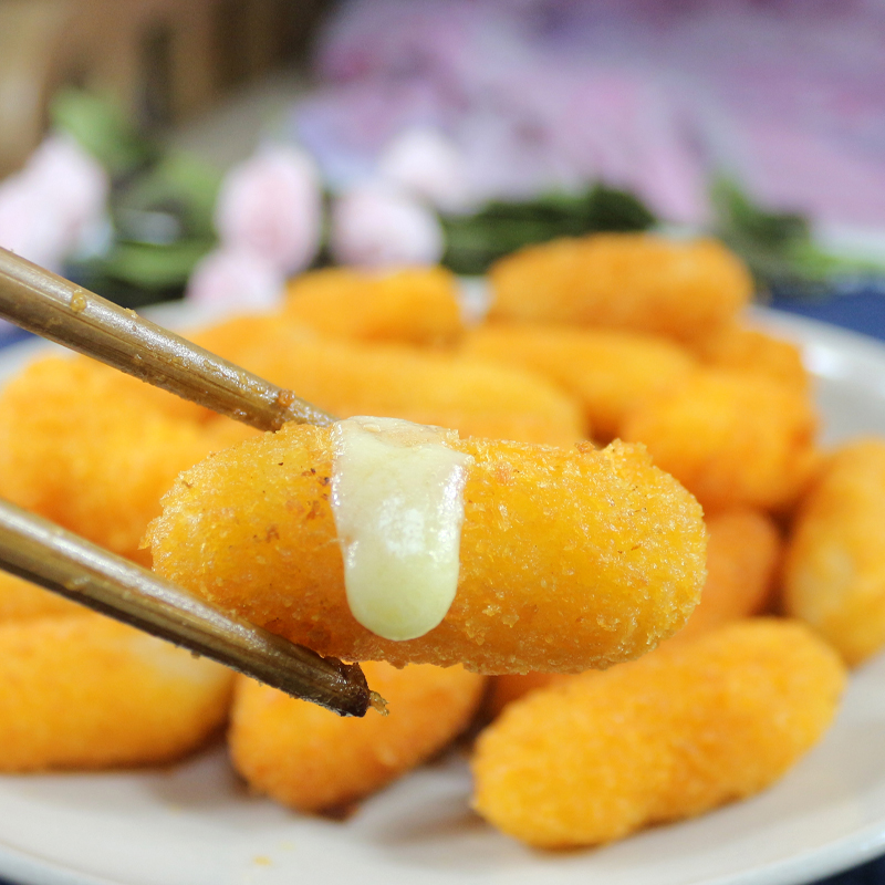 春光岛油炸芝士年糕 500g祖味黄金奶酪年糕小吃炸鸡配料脆皮年糕 油炸