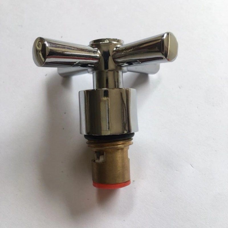 4分单冷水龙头陶瓷阀芯快开水嘴内芯三角阀铜阀芯冷热十字把手轮阀芯