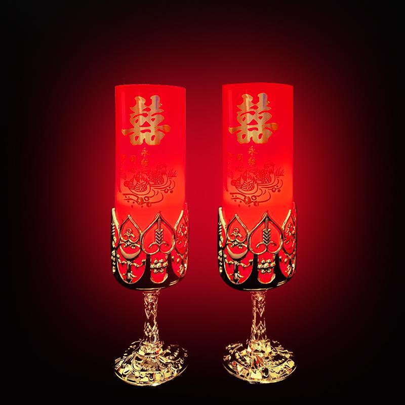 适用于结婚led婚礼婚庆电子蜡烛灯喜灯长明灯喜烛龙凤烛结婚用品大全