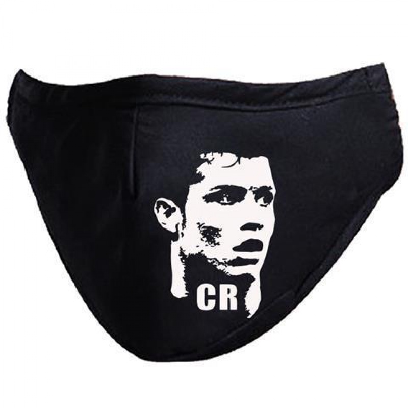 屿汐足球口罩皇马巴萨罗梅西欧冠运动韩版口罩男士骑行透气保暖口罩女