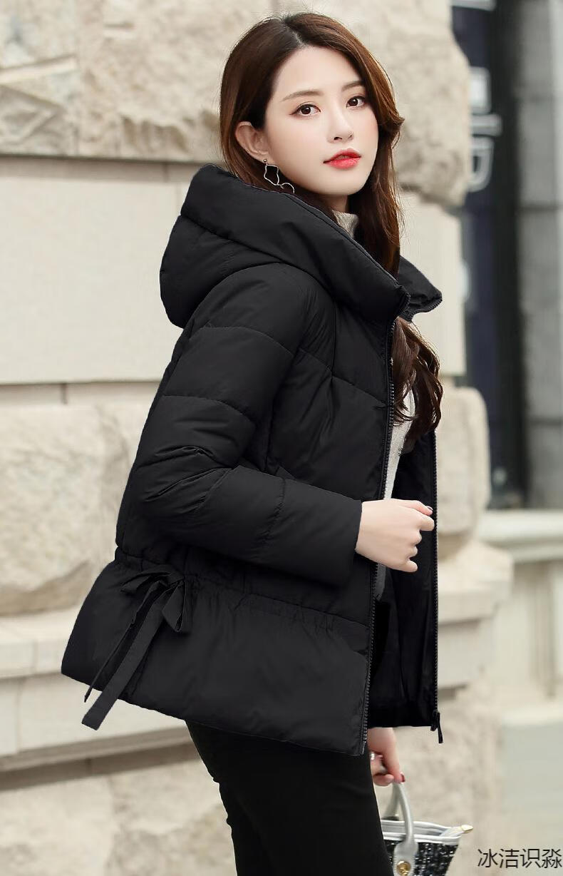 2021年冬季新款时尚棉服短款小个子女士小棉袄东北极寒保暖外套蓝色m