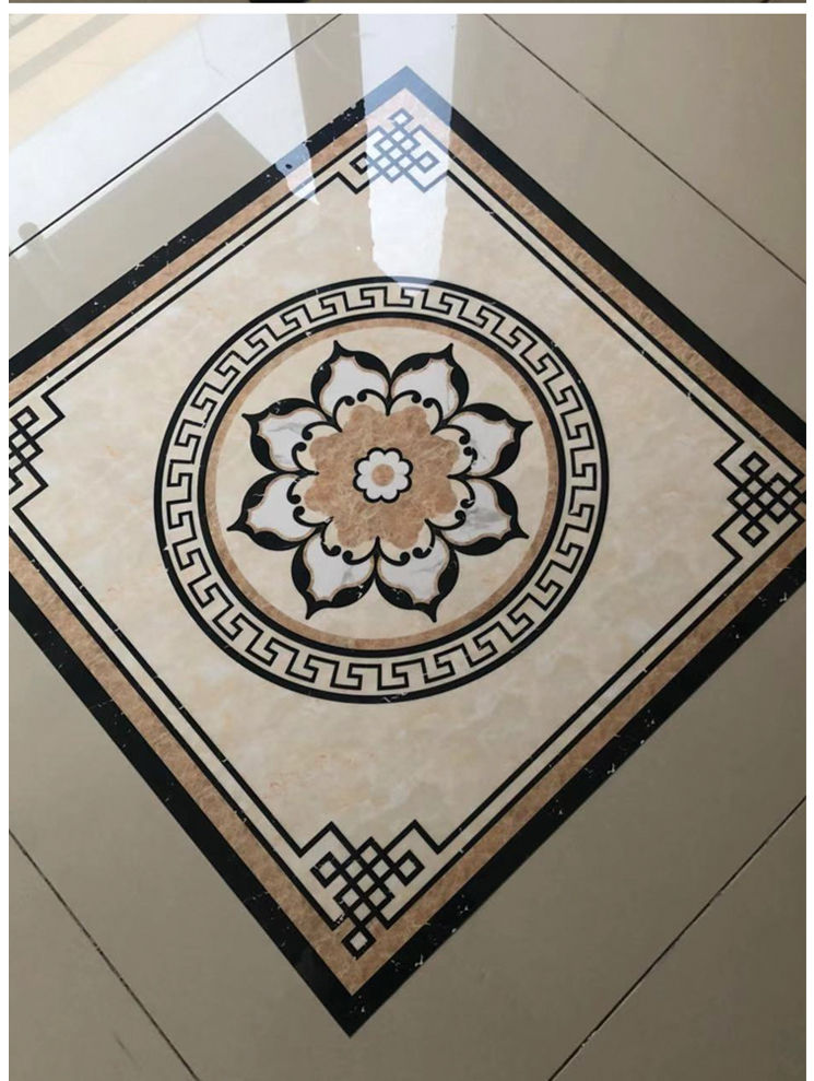 定制瓷砖自粘贴纸地面翻新遮丑地砖花纹过门石走廊装饰客厅中式地贴60