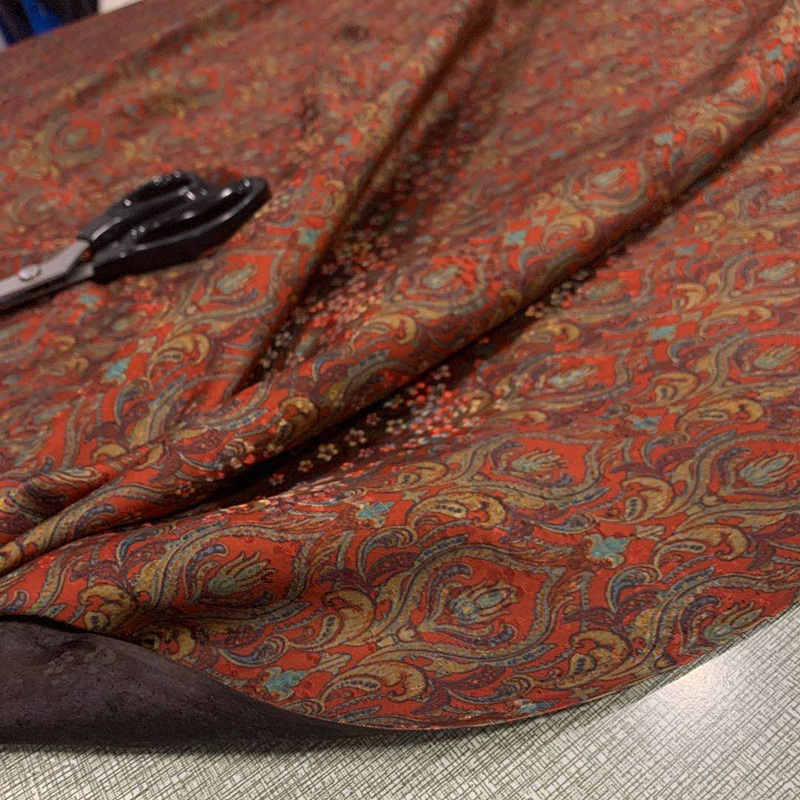 香云纱布料 135宽幅 敦煌图腾花纹 重磅香云纱面料 一米价 一米价