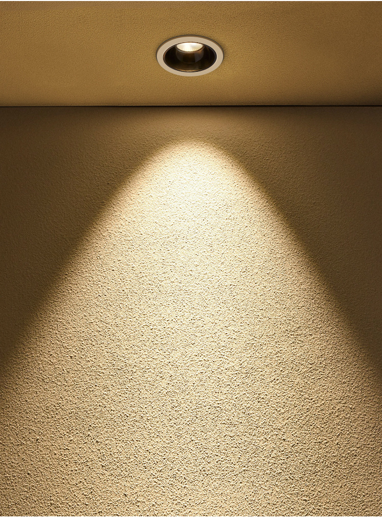 欧普照明led深度防眩嵌入式射灯家用客厅75开孔灯筒灯见光不见灯