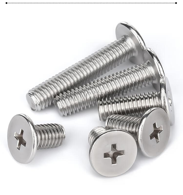 304不锈钢扁平头十字螺丝cm大薄头螺钉电脑螺丝钉m2m2.