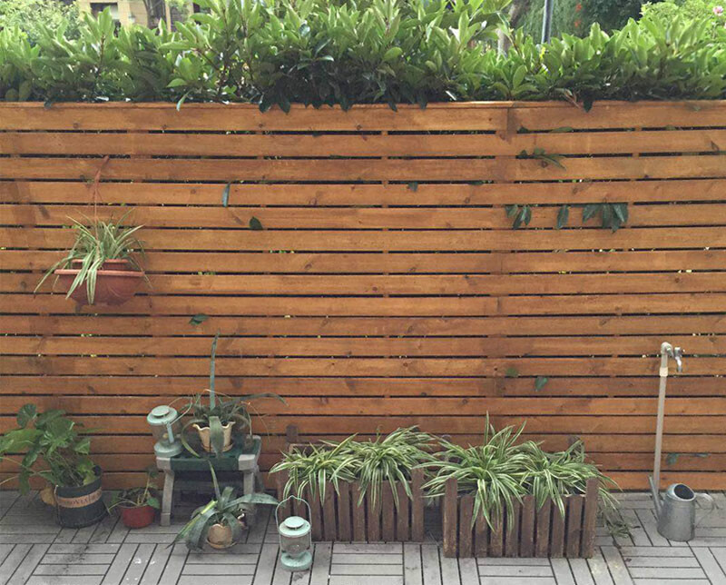 芊阙防腐木栅栏花园围栏庭院护栏装饰户外碳化木围墙板栏杆实木栅栏门