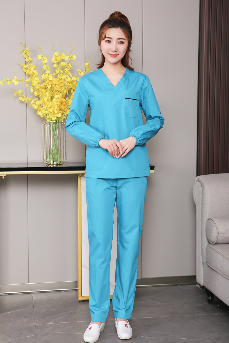 刷手服口腔隔离洗手衣手术室短袖刷手服长袖牙科宠物医院医生护士工作