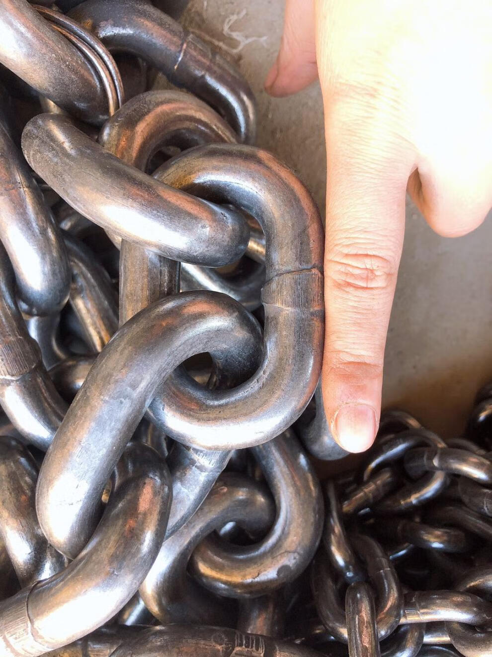 锰钢链条起重铁链g80钢链圆环链吊链国标链条大链吊索具锰钢8吨16mm1