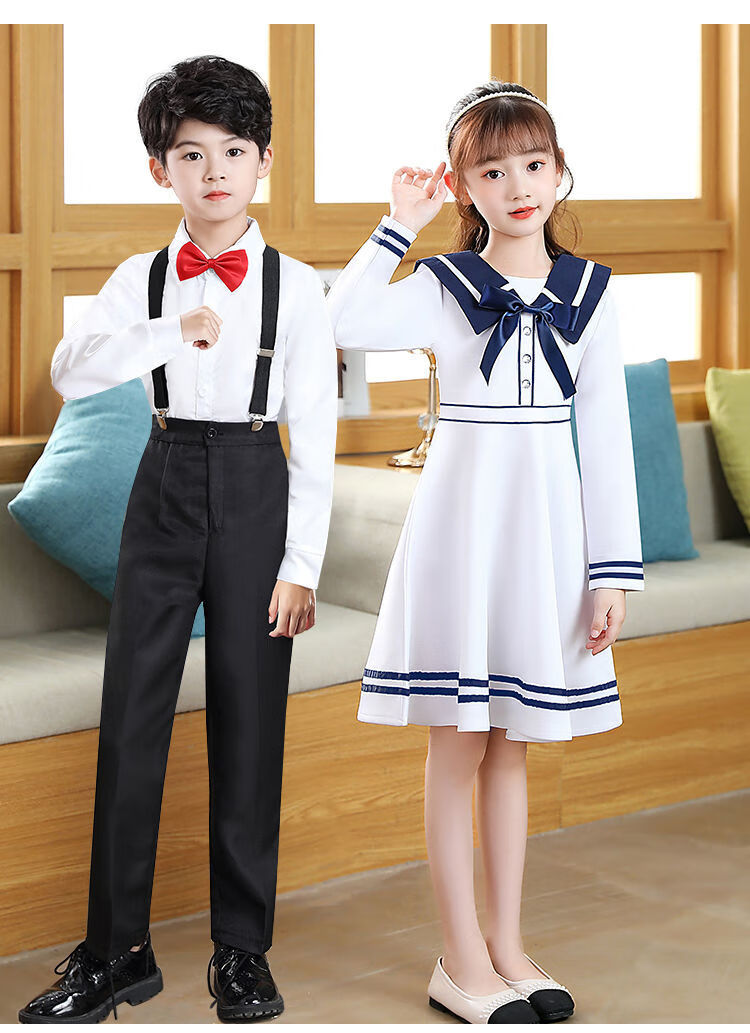 北新丝小学生演讲比赛服装儿童朗诵演出服男女元旦小学生大合唱服装