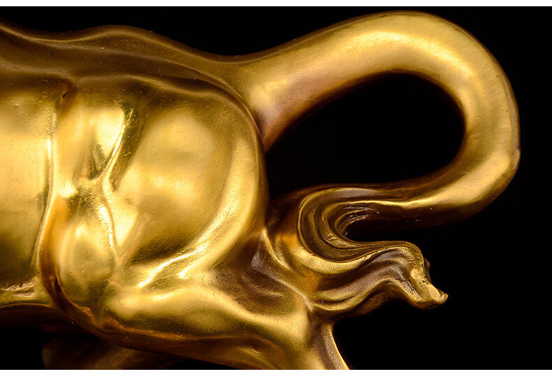 礼饰界 全铜牛摆件招财旺福旺财牛气冲天牛家居装饰客厅办公室桌面