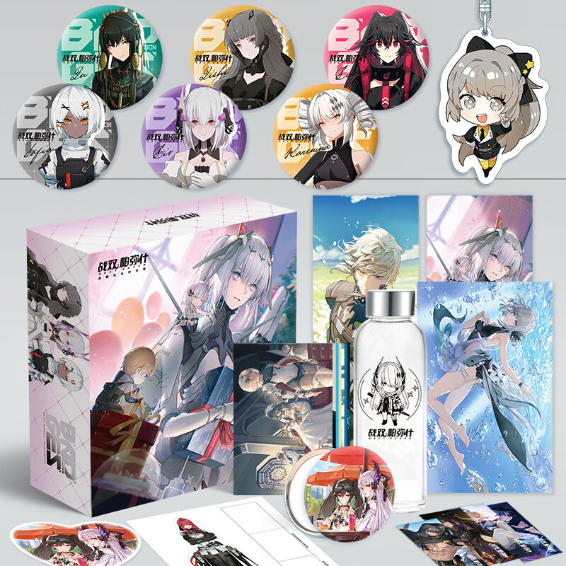 战双帕弥什画集手绘稿线稿海报明信片福袋礼包盒二次元动漫周边礼包h