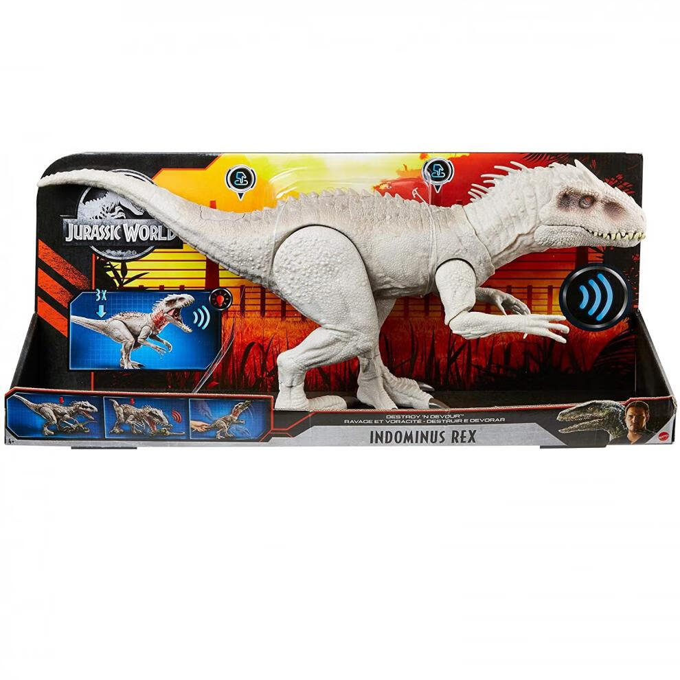 帝王暴龙模型大型美泰侏罗纪世界2电影暴虐霸王龙可发声竞技恐龙男孩