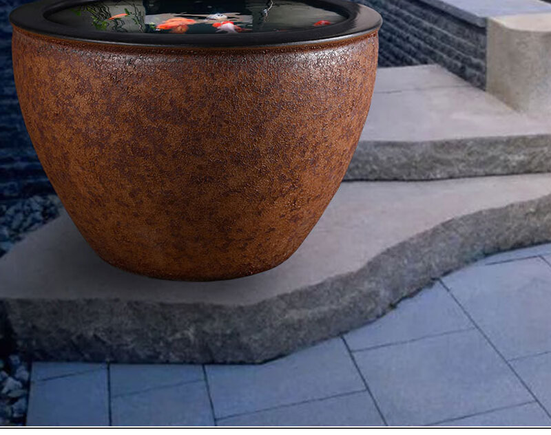 养鱼景德镇陶瓷鱼缸青花瓷大水缸户外一米睡莲阳台花式养鱼缸庭院老缸