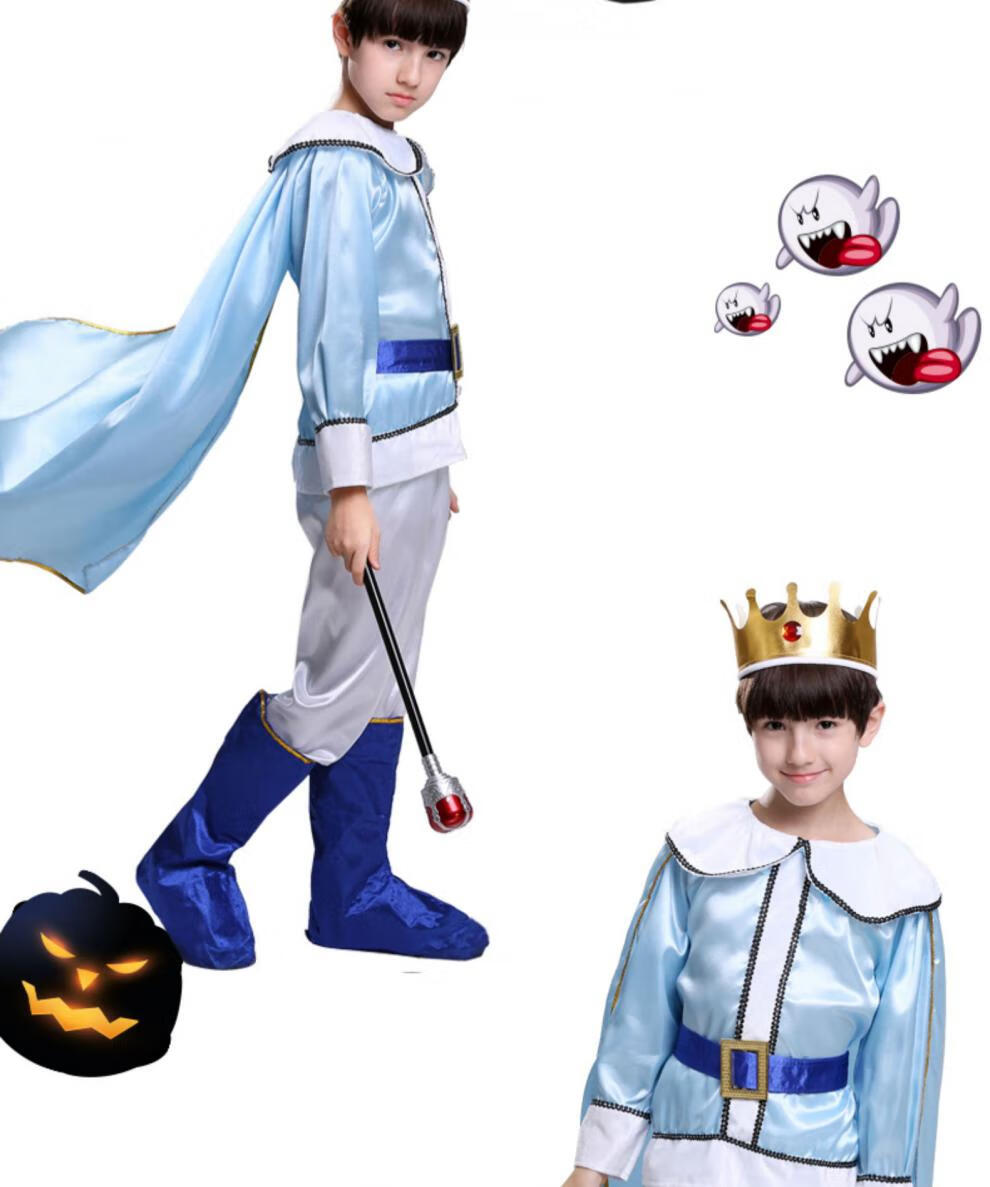 王子服装 儿童万圣节男童衣服国王cosplay装扮演出服表演化妆服装
