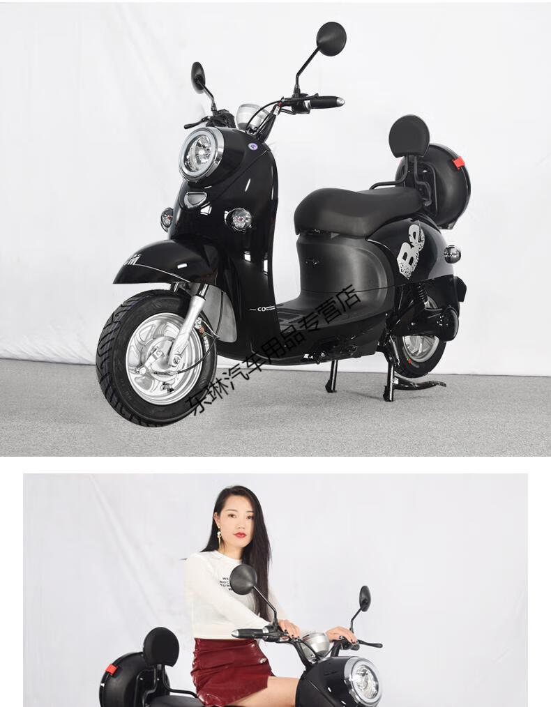 电动摩托车五羊款式整车踏板外卖电瓶车助力自行车 48v20a铅酸电池