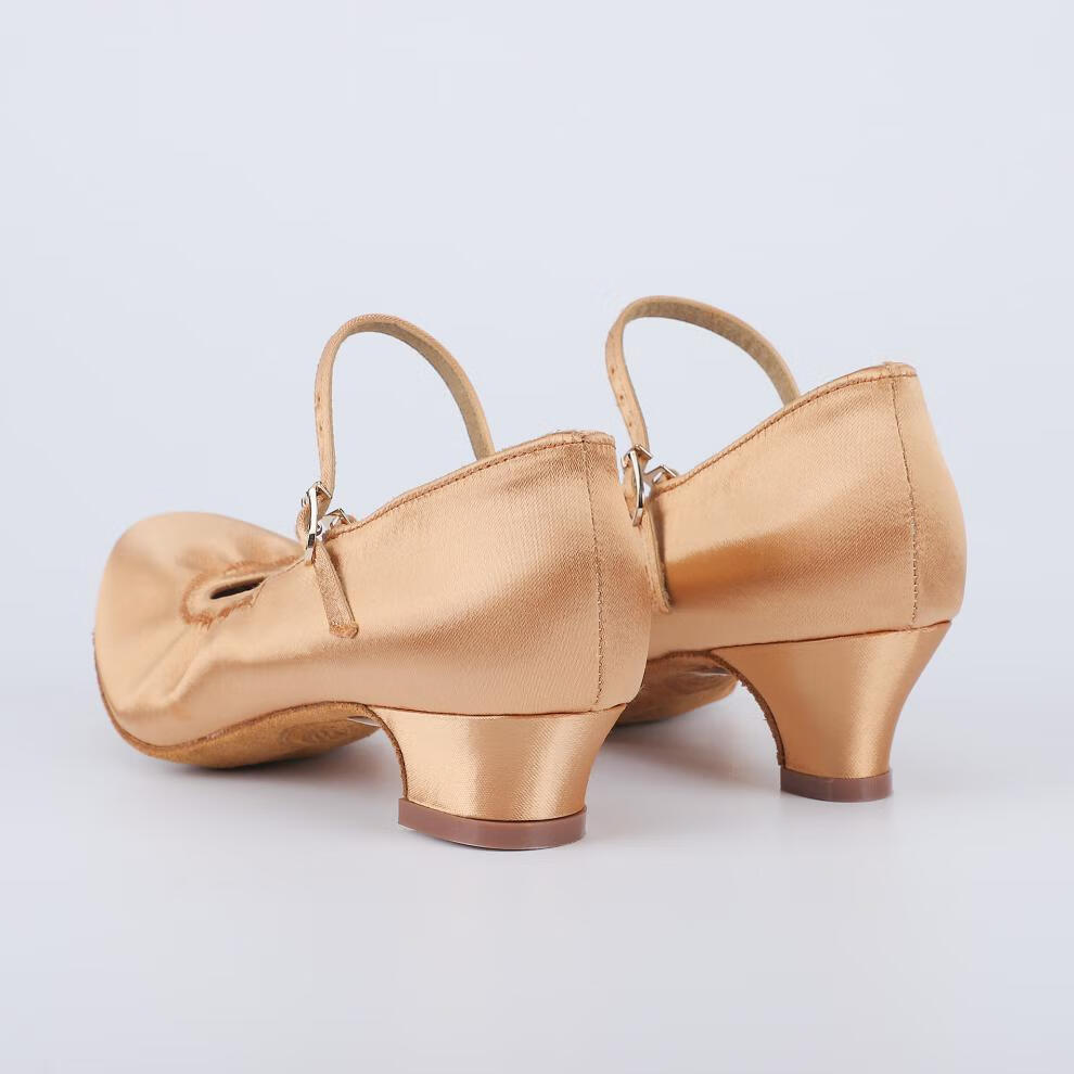 2022新款bd贝蒂女童摩登舞鞋少儿童女孩练功鞋中跟软底国标舞蹈鞋升级