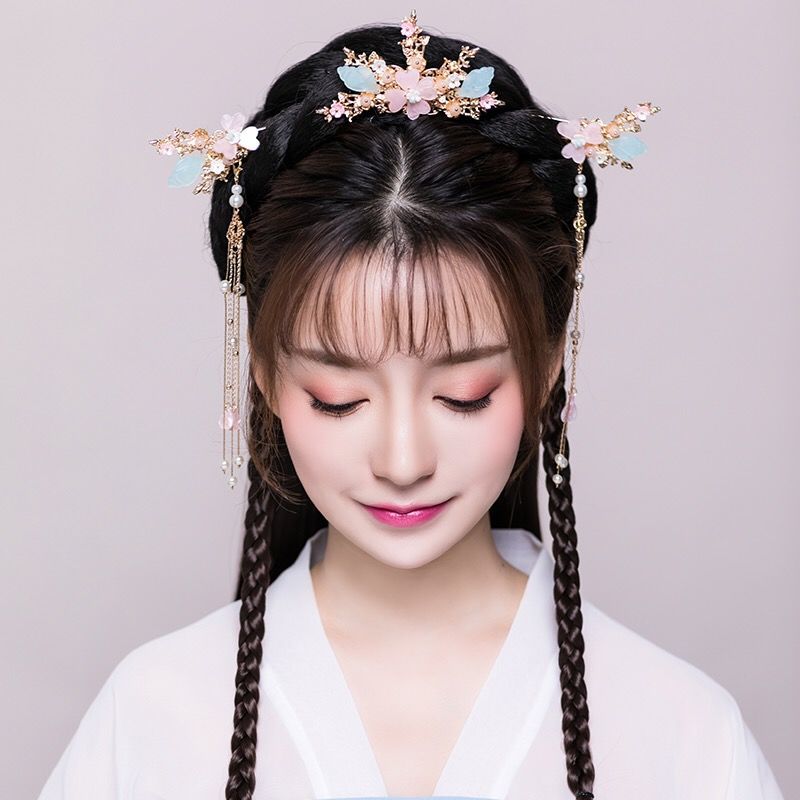 nice汉服头饰全套古风发饰古代古装配饰少女儿童步摇蜻蜓发夹边夹流苏