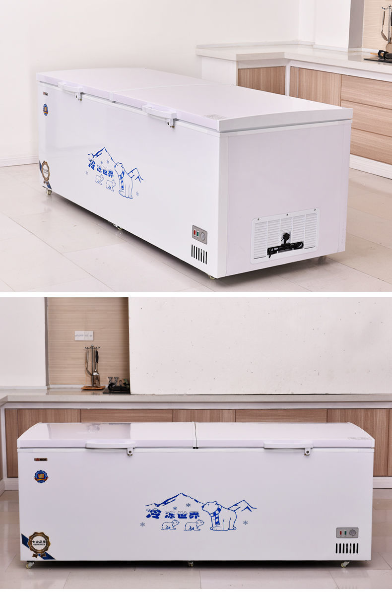 大冰柜商用大容量保鲜冷冻两用铜管卧式冰箱冷藏冷柜超大单温雪柜世雅