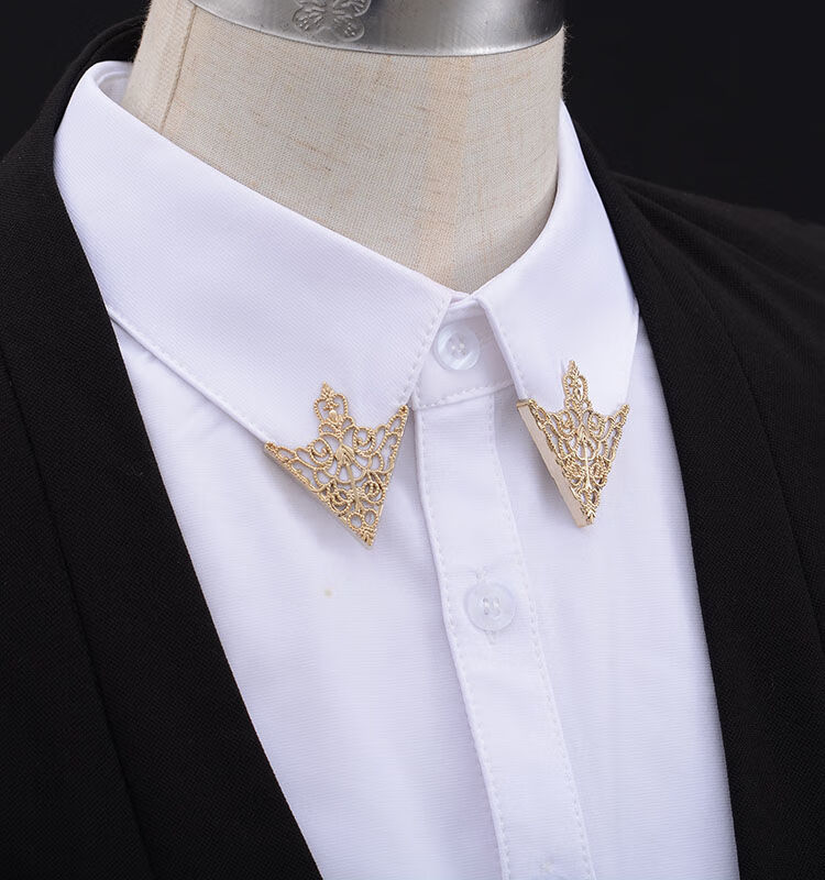 领带夹男士气质韩版复古镂空男女领扣衬衫领角夹礼服衣领领针衬衣领角