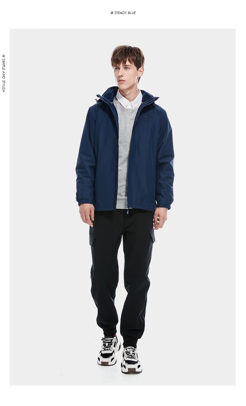 骆驼(camel)冲锋衣男女三合一可拆卸冬季加绒加厚外套(重复) t9w