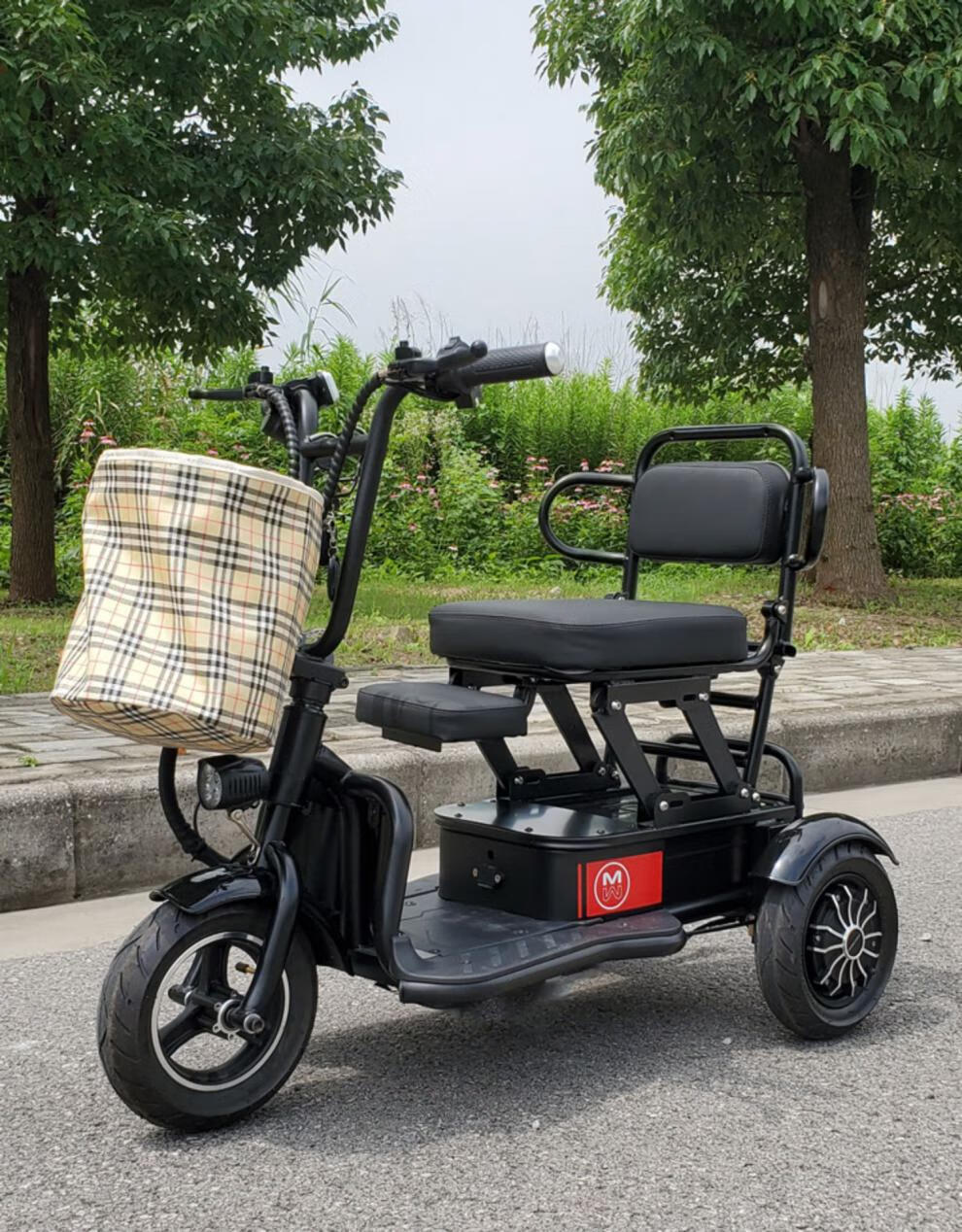 电动车可折叠轻便低速老年家用小型锂电单人电瓶车电动三轮车整车发货