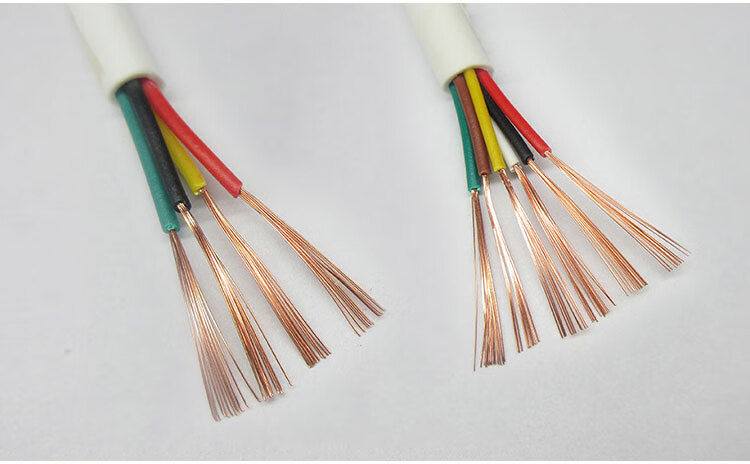 国标电线白色门禁线控制线avvr2 3 4 6芯铜信号护套线200米柔软 国标